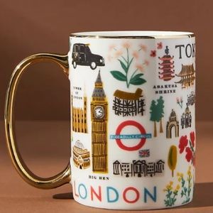 Anthropologie Mug Travel Destinations Cities New In Box New With Tag